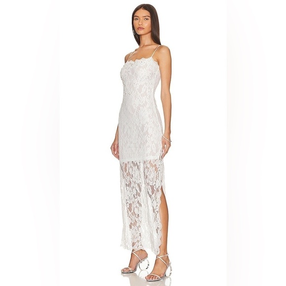 HEMANT & NANDITA Reet Midi Dress In Off White - Picture 6 of 13